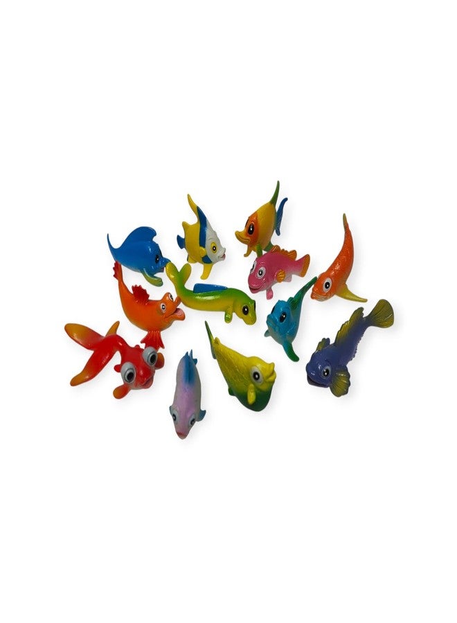 DIMAZO Small Kids Sea & Wild Animal Toys Sets for Fun, Educational, Spark Imagination and Learning (Multi Choice Sets) (Fish) 12pcs - Image 2